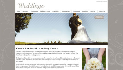 Wedding Venue Homepage